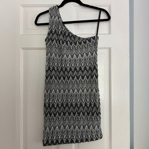 Cheryl Creations Chevron One Shoulder Dress